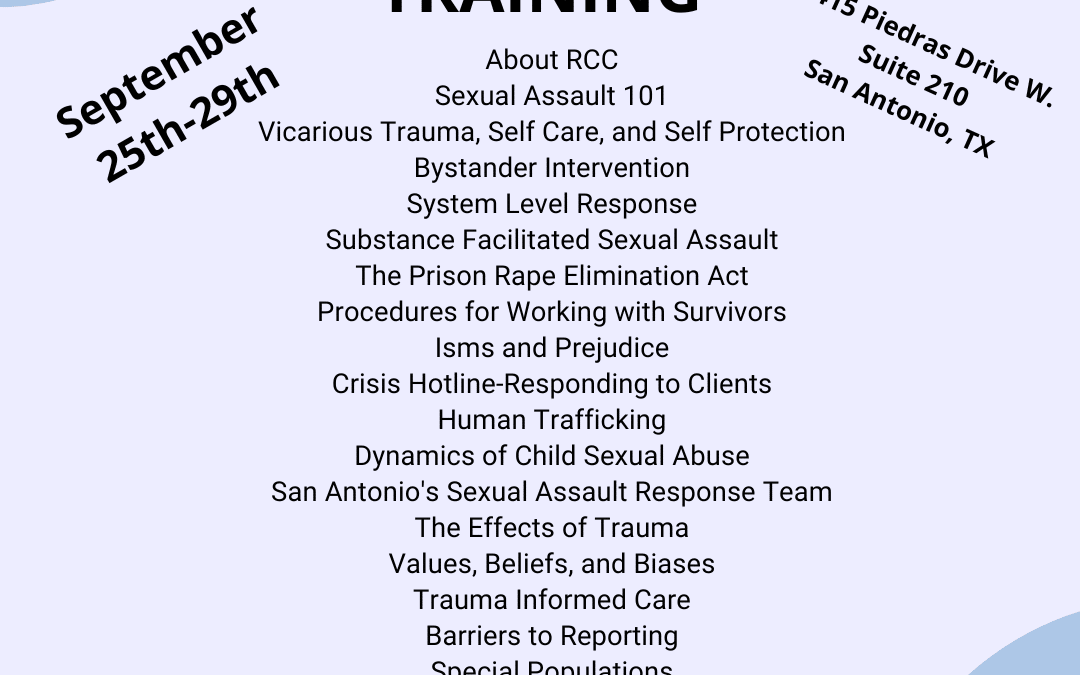 Information About Sexual Assault Training