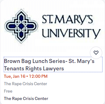 Brown Bag Lunch – St. Mary’s Tenant’s Rights Lawyers