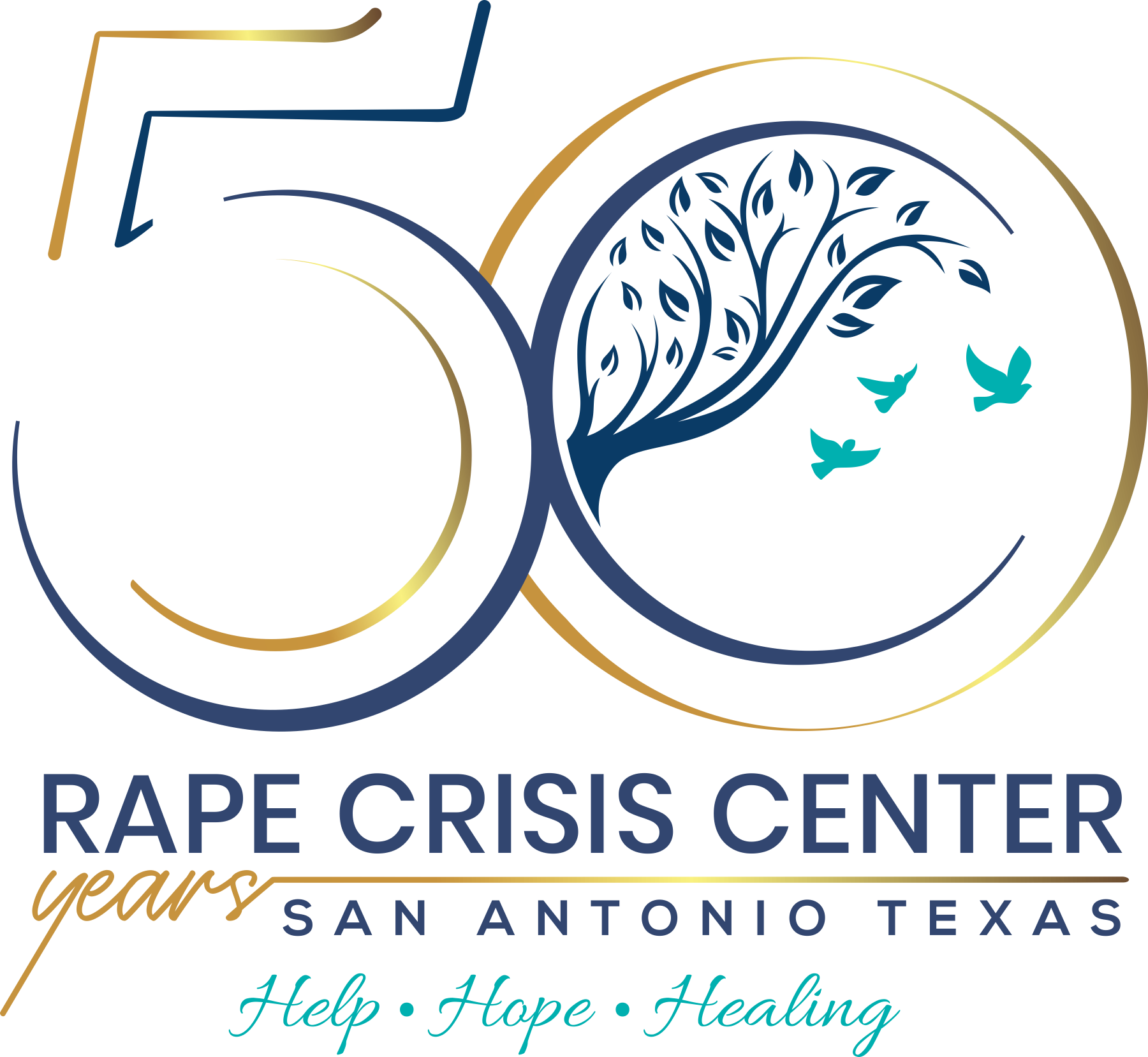 Rape Crisis Center 50 years logo